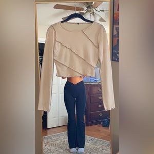 ASOS raw hem long sleeve shirt